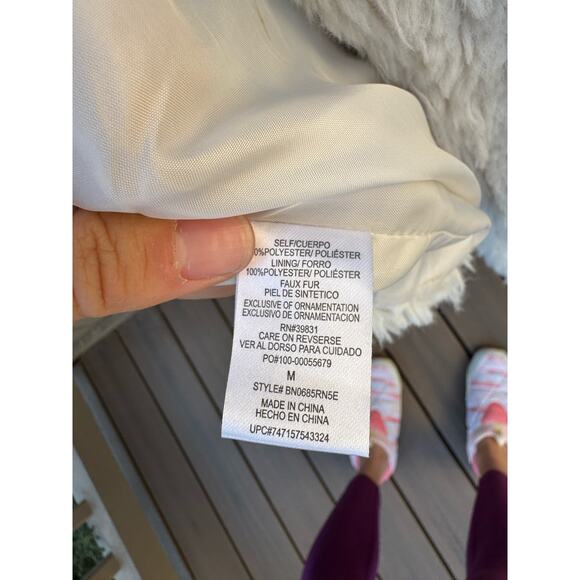 White Furry Democracy Jacket - Picture 7 of 11